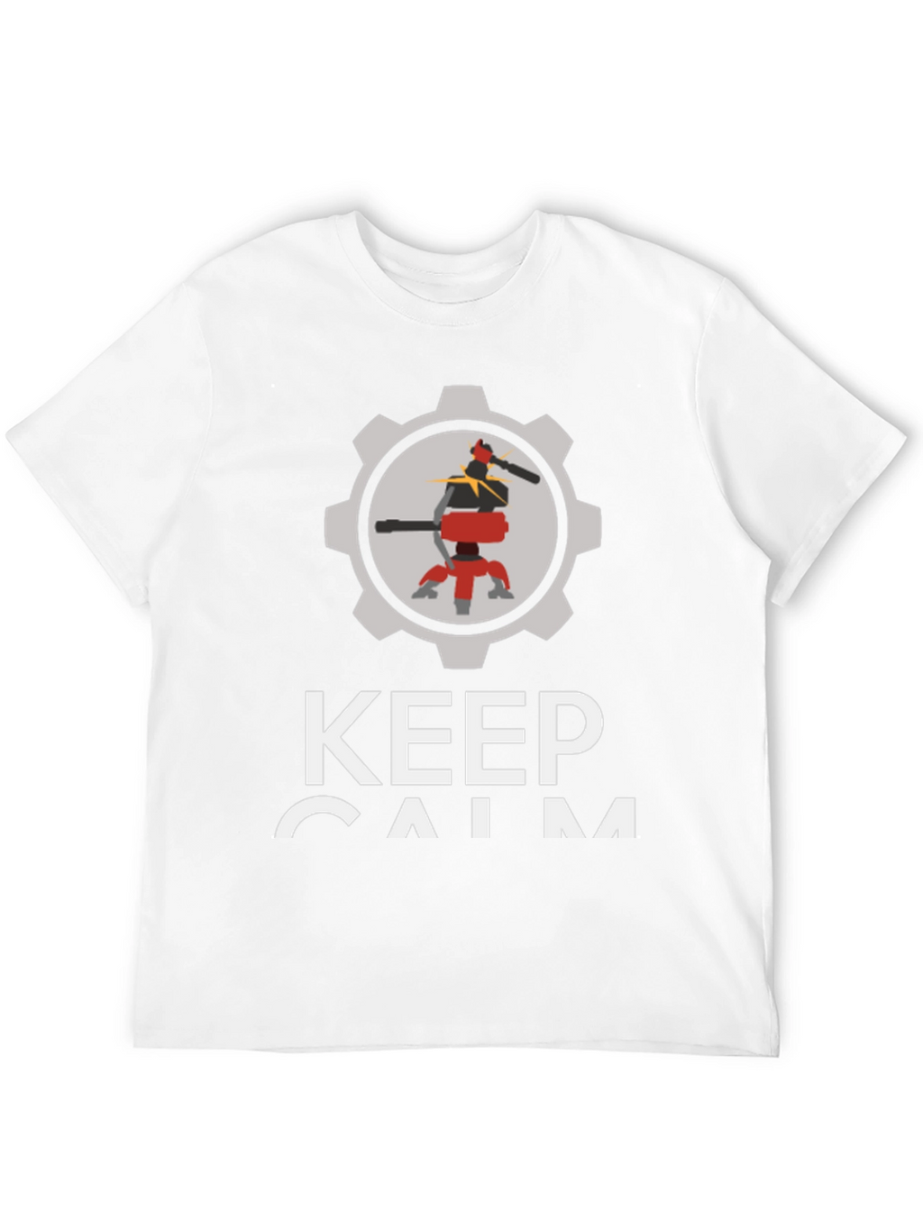 Keep Calm Automate T-Shirt - Black Cotton Robot Design