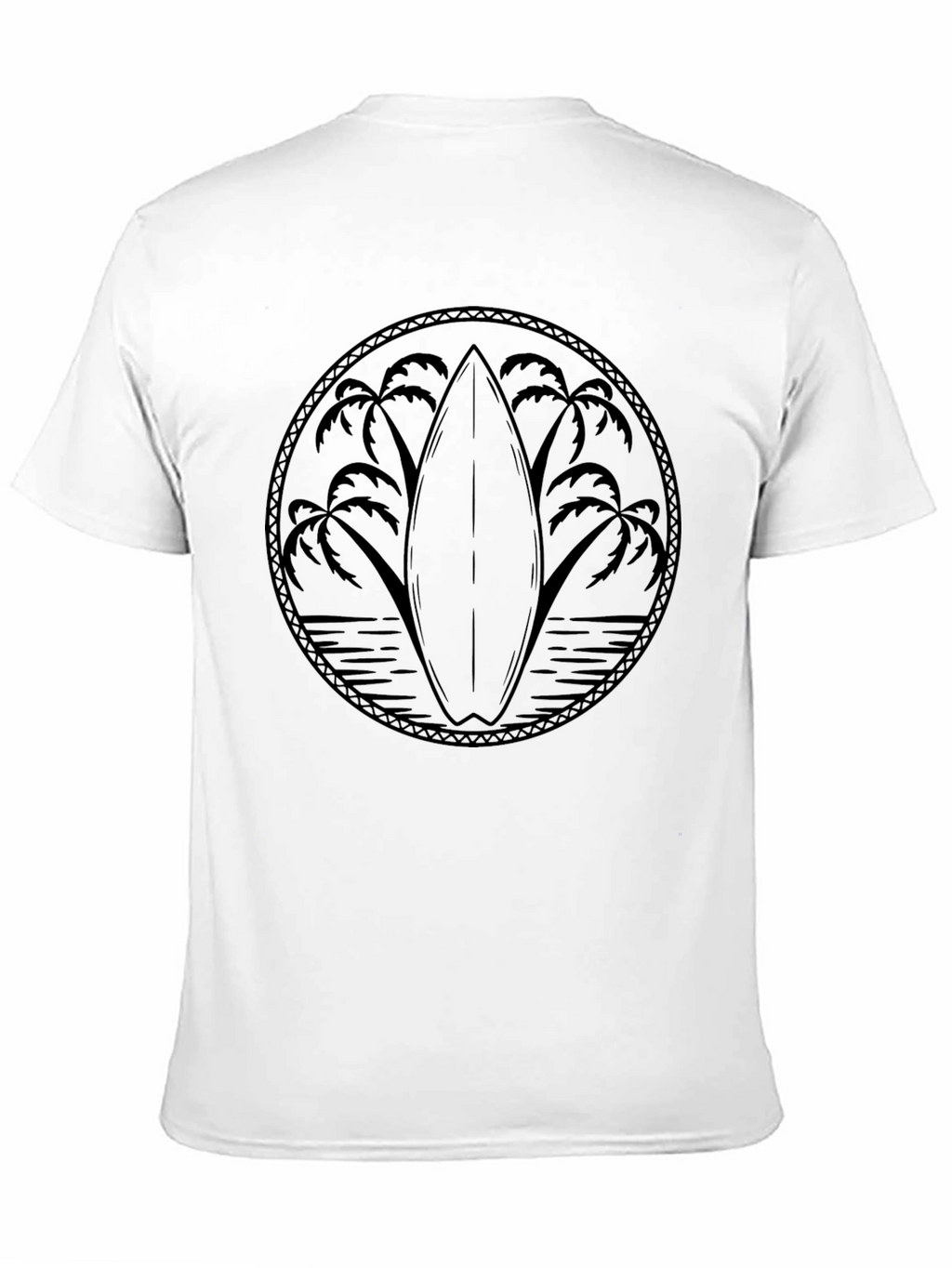 Surfboard Palms Graphic Tee - Black