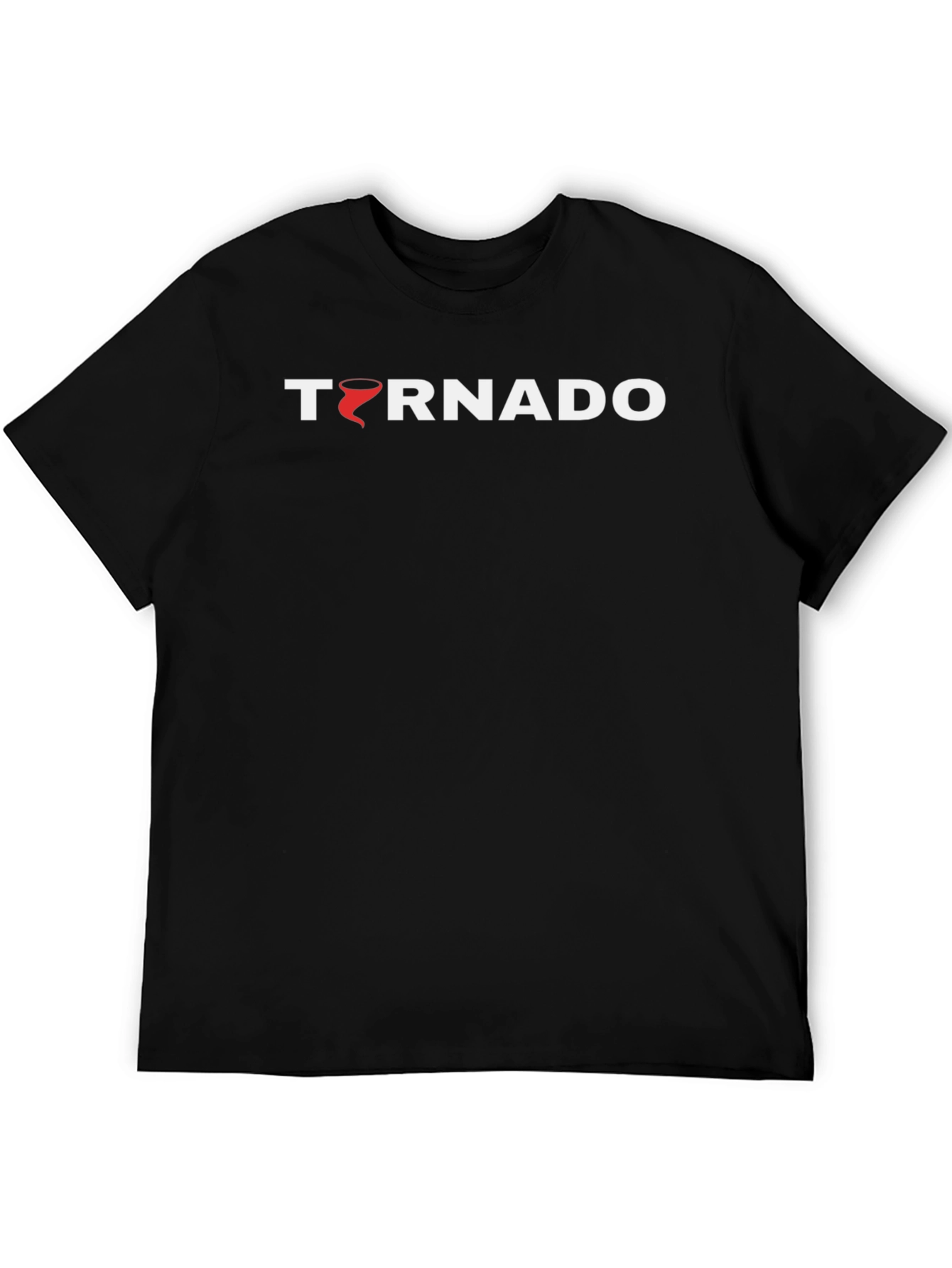 Tornado Graphic Print Black T-Shirt
