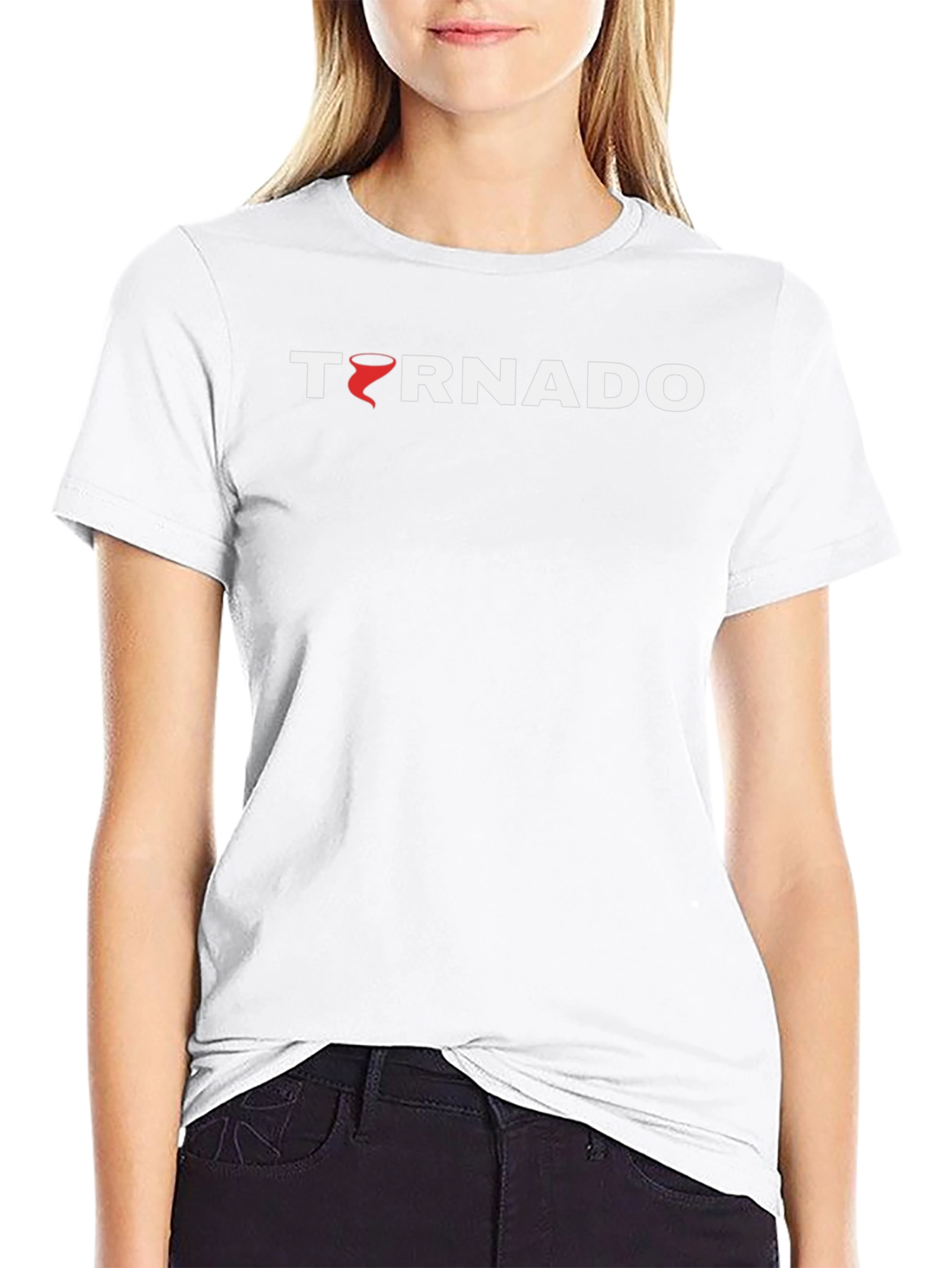 Tornado Graphic Print Black T-Shirt