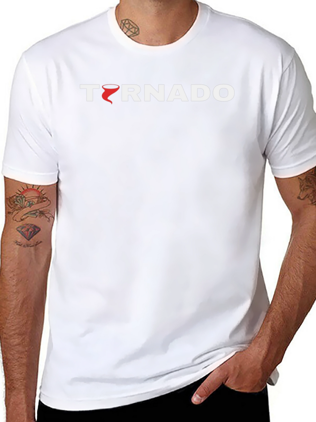 Tornado Graphic Print Black T-Shirt