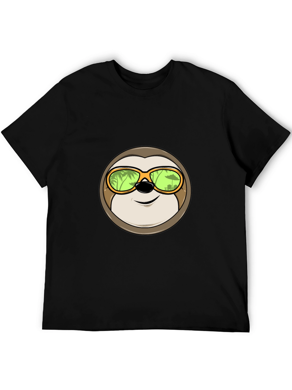 Relaxed Sloth Graphic Tee - Tropical Vibes