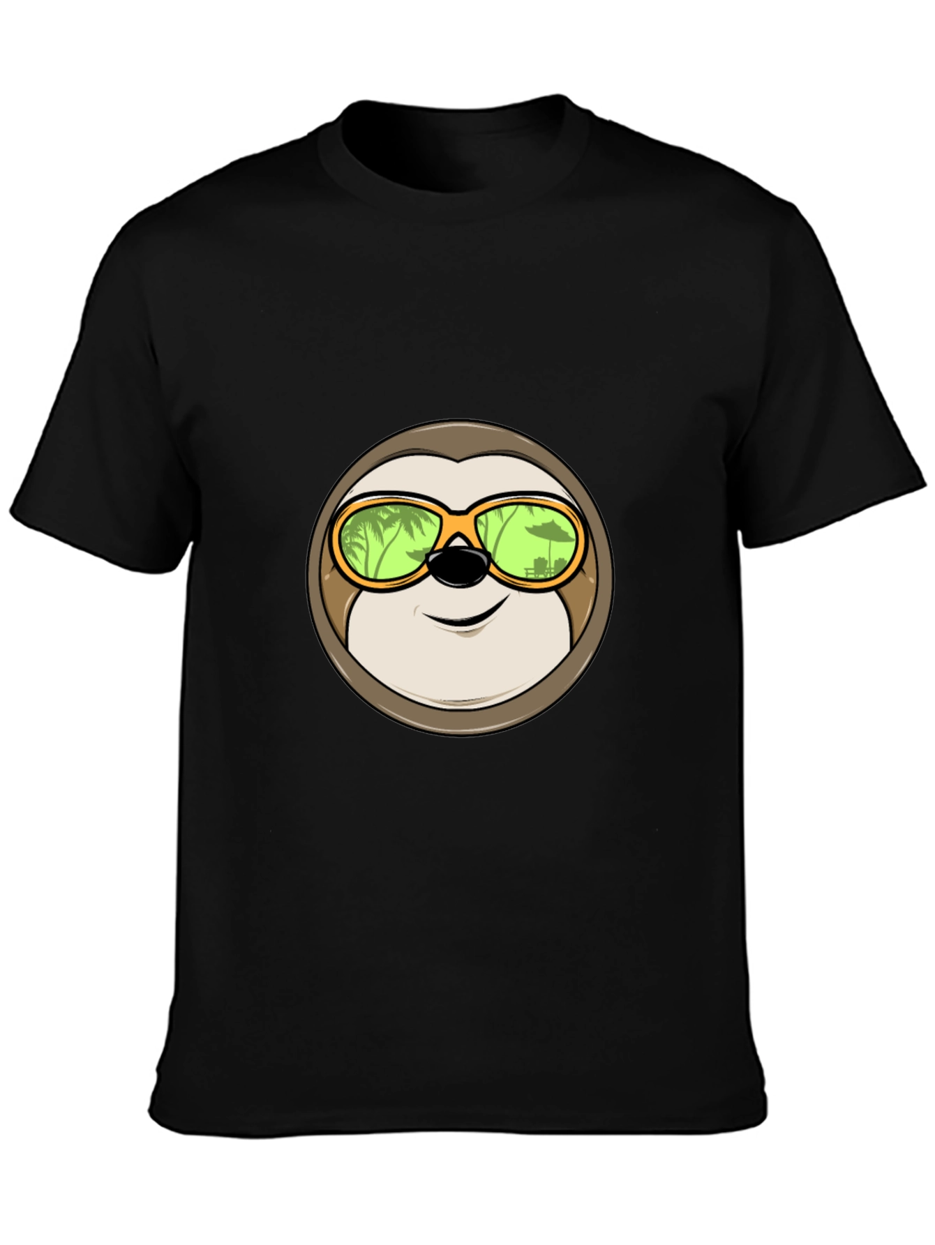 Relaxed Sloth Graphic Tee - Tropical Vibes