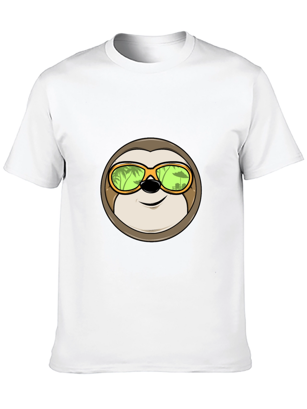 Relaxed Sloth Graphic Tee - Tropical Vibes