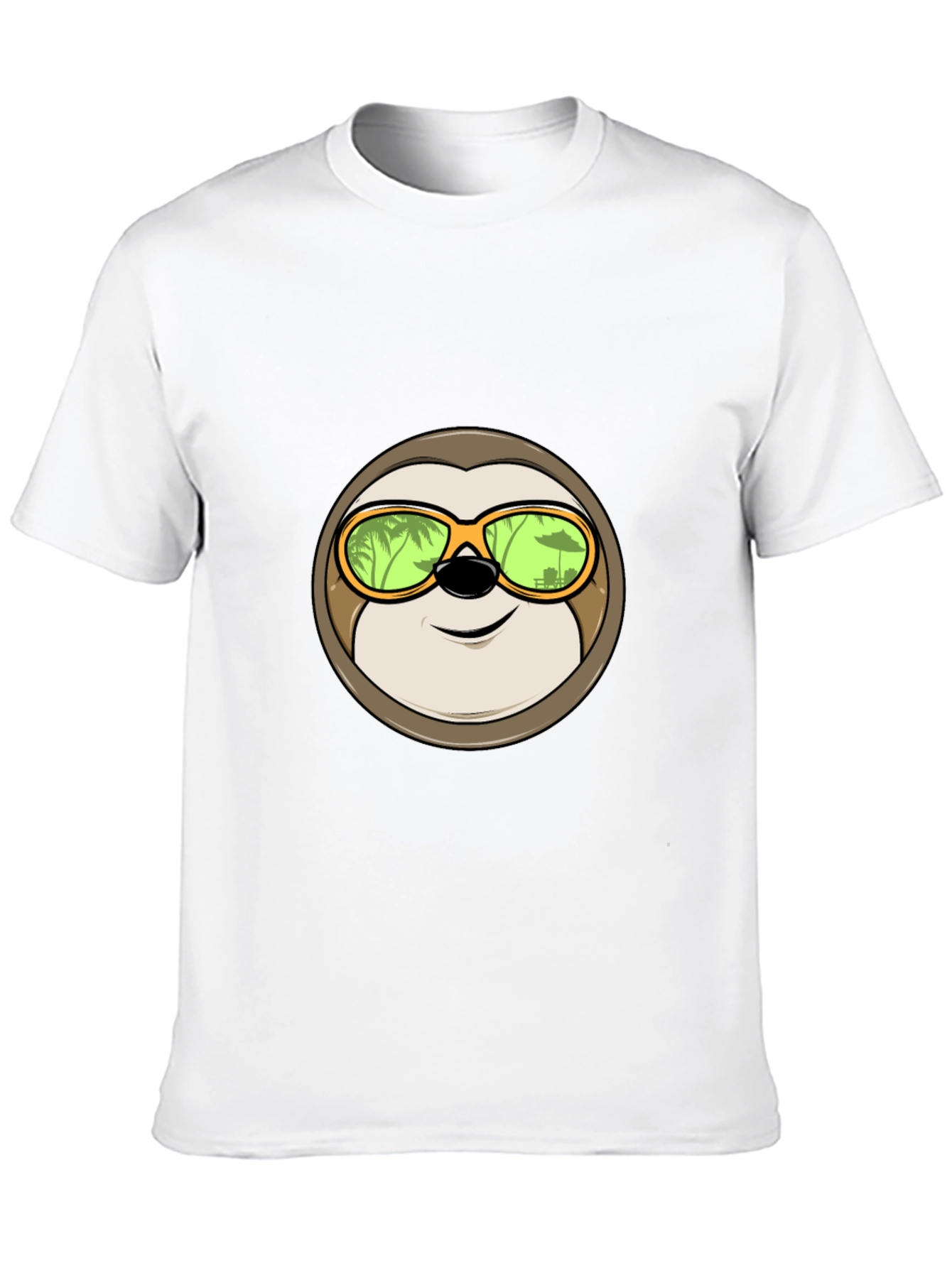 Relaxed Sloth Graphic Tee - Tropical Vibes