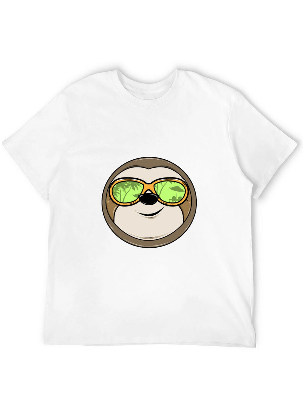 Relaxed Sloth Graphic Tee - Tropical Vibes