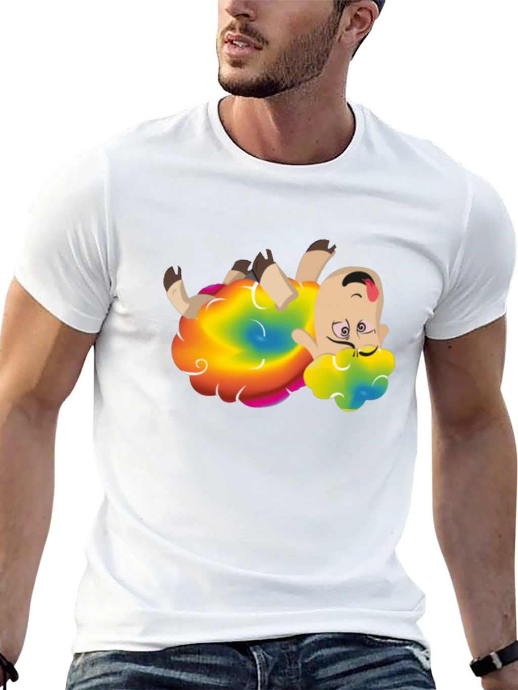 Rainbow Sheep Cartoon Graphic Tee - Unisex