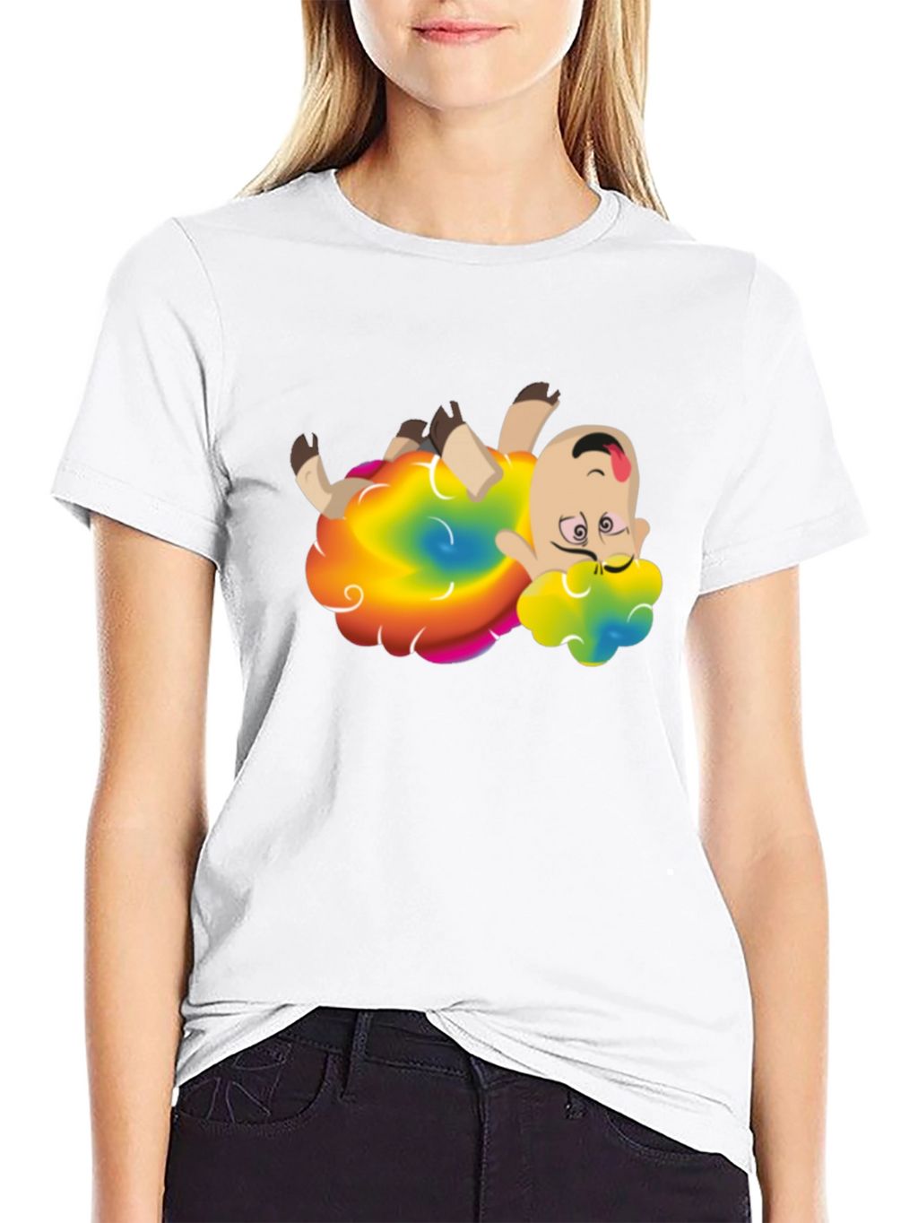 Rainbow Sheep Cartoon Graphic Tee - Unisex