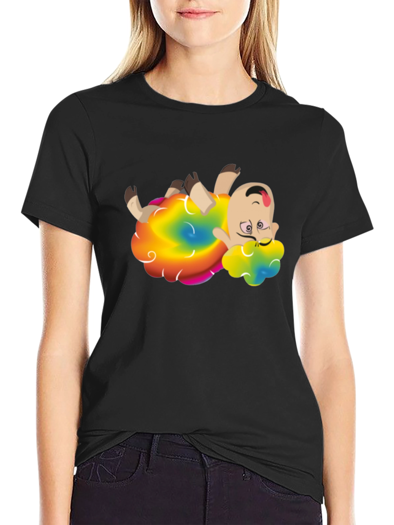 Rainbow Sheep Cartoon Graphic Tee - Unisex