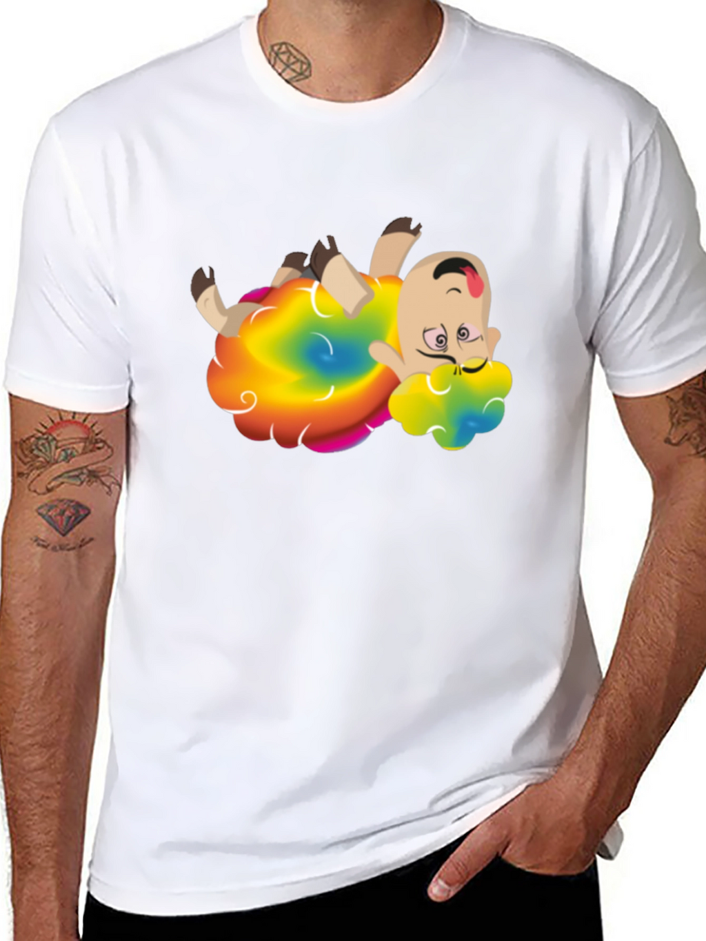Rainbow Sheep Cartoon Graphic Tee - Unisex