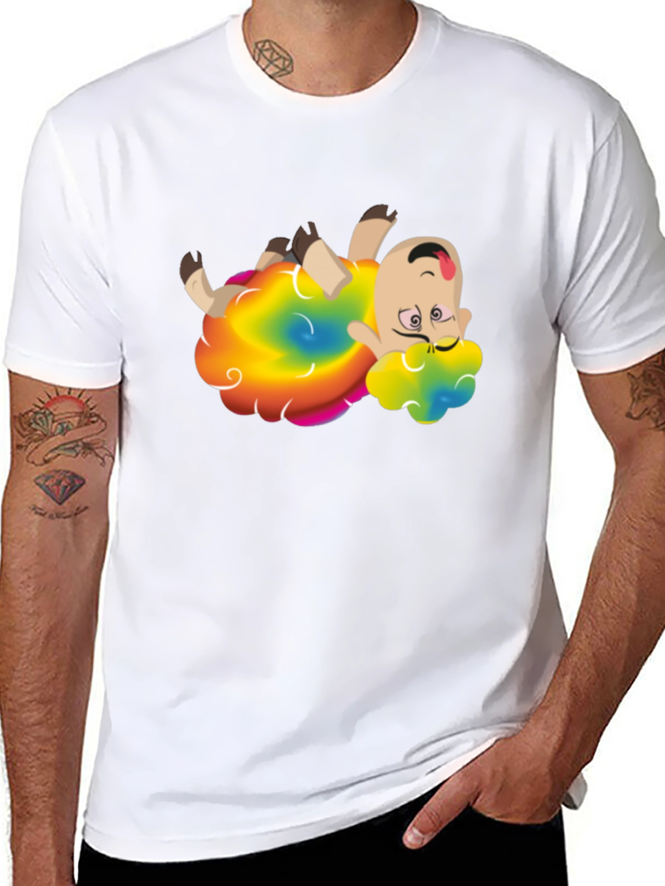 Rainbow Sheep Cartoon Graphic Tee - Unisex