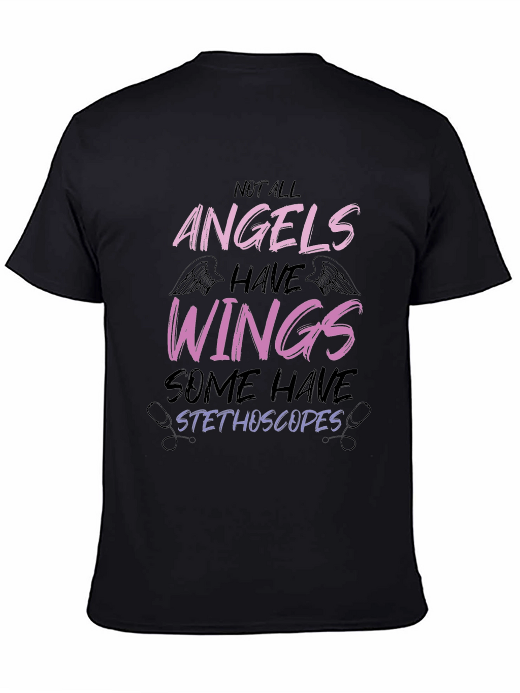 Angels Stethoscope Graphic Tee - Medical Hero Shirt