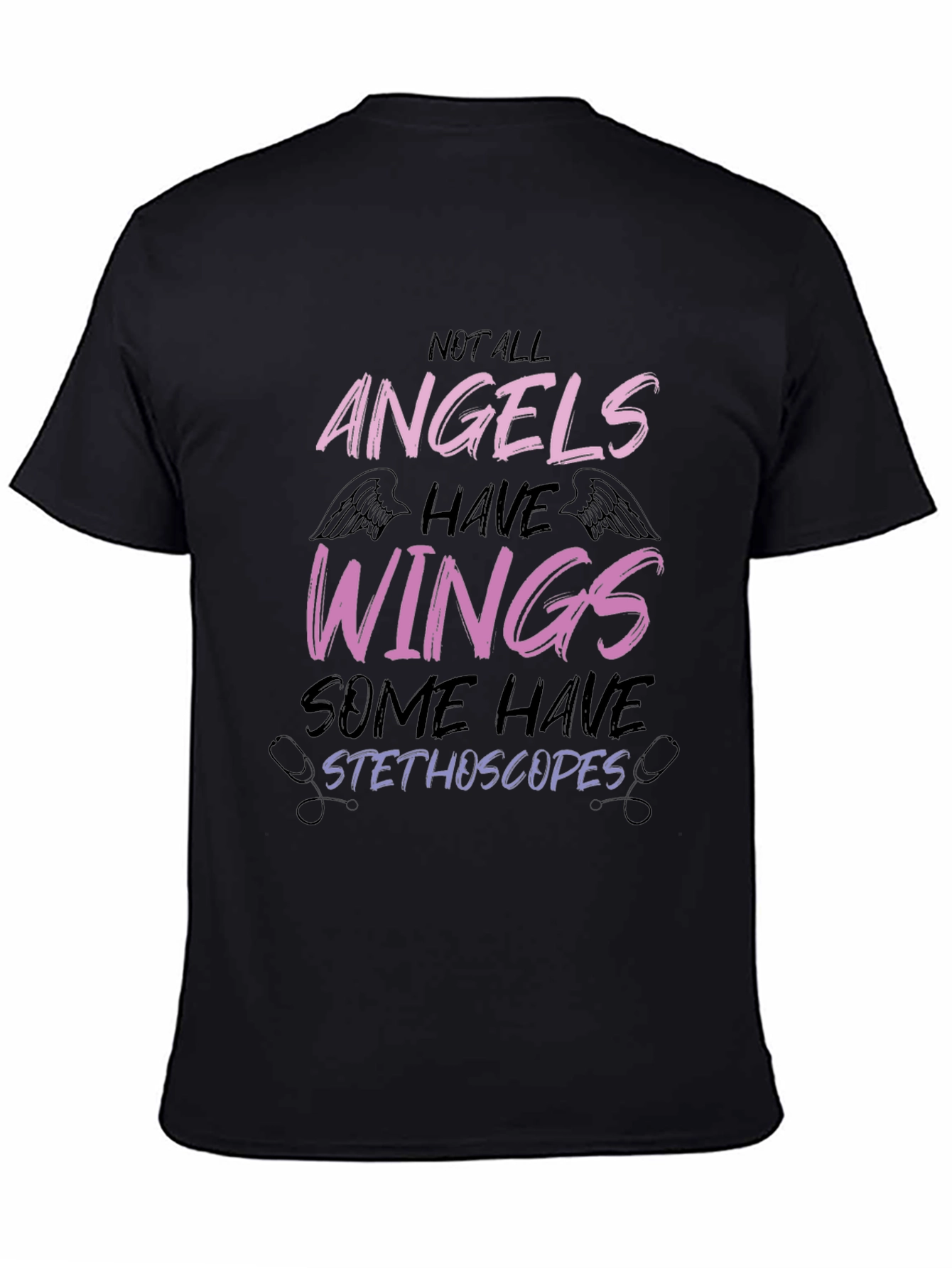 Angels Stethoscope Graphic Tee - Medical Hero Shirt