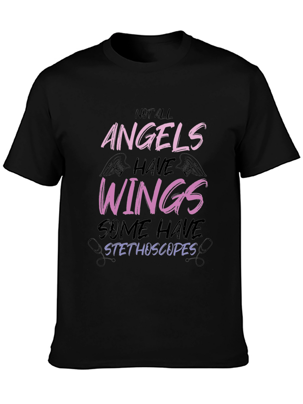 Angels Stethoscope Graphic Tee - Medical Hero Shirt