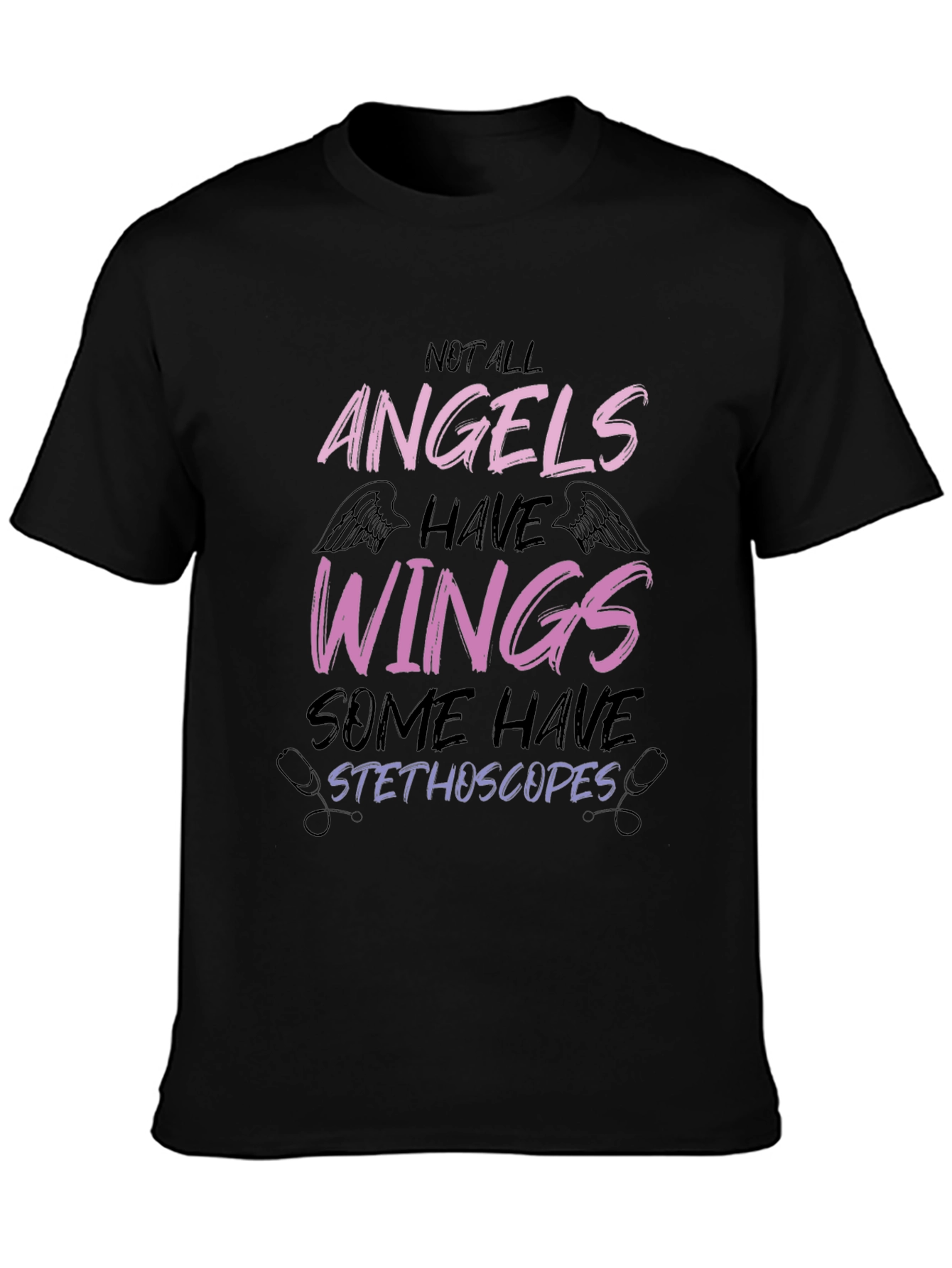 Angels Stethoscope Graphic Tee - Medical Hero Shirt