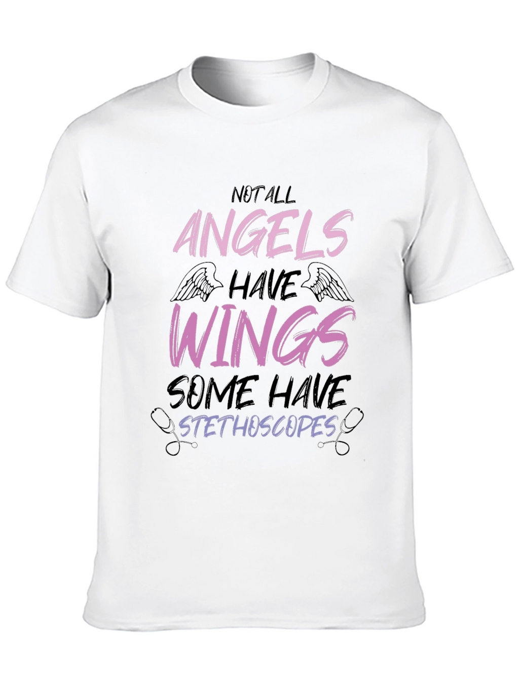 Angels Stethoscope Graphic Tee - Medical Hero Shirt