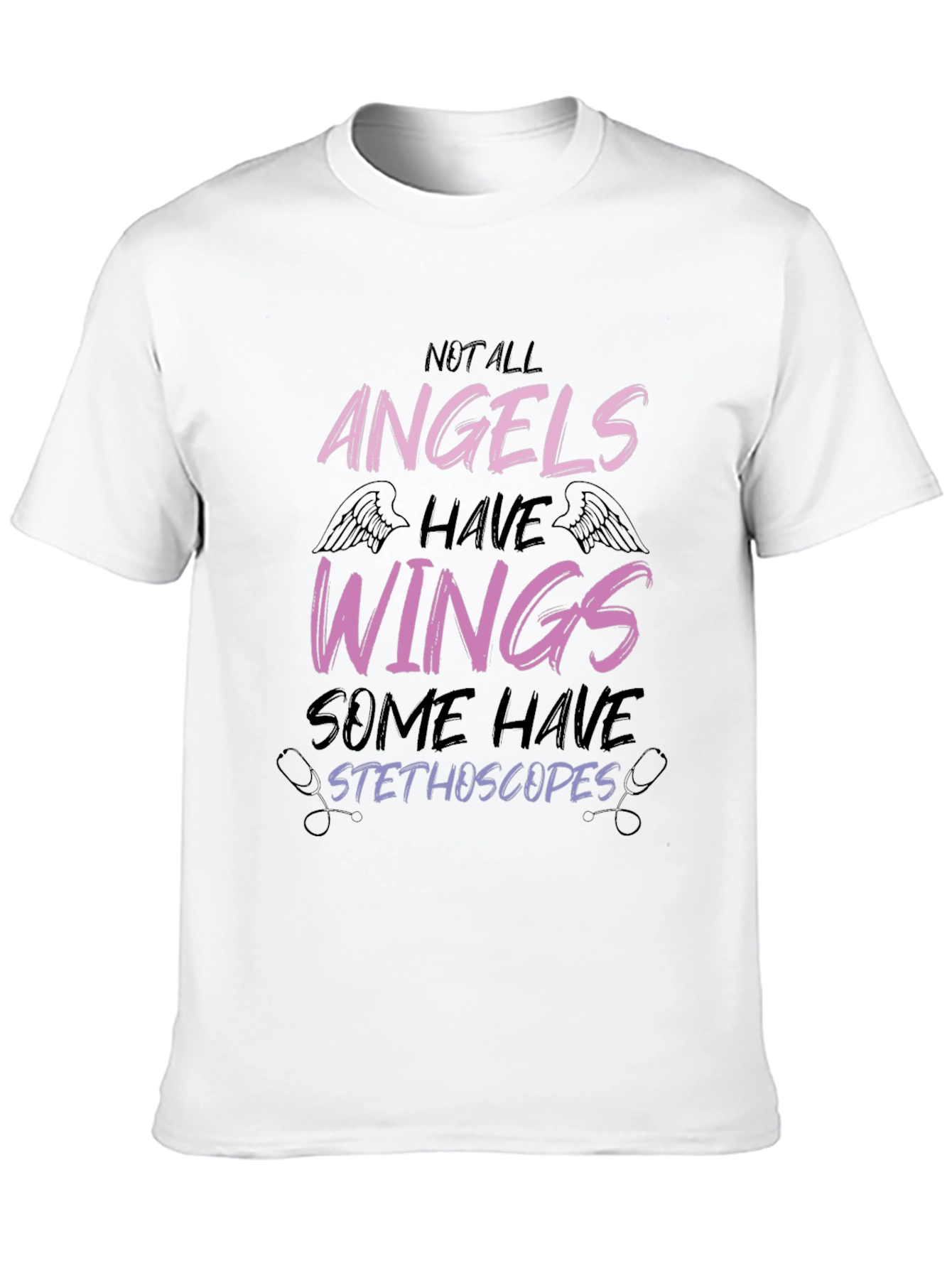 Angels Stethoscope Graphic Tee - Medical Hero Shirt