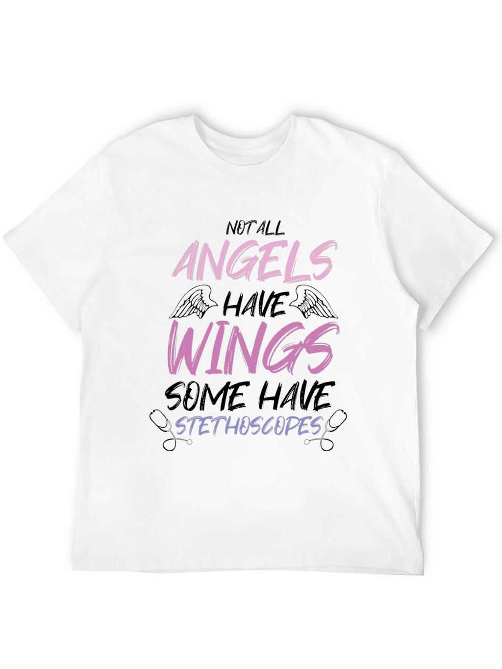 Angels Stethoscope Graphic Tee - Medical Hero Shirt