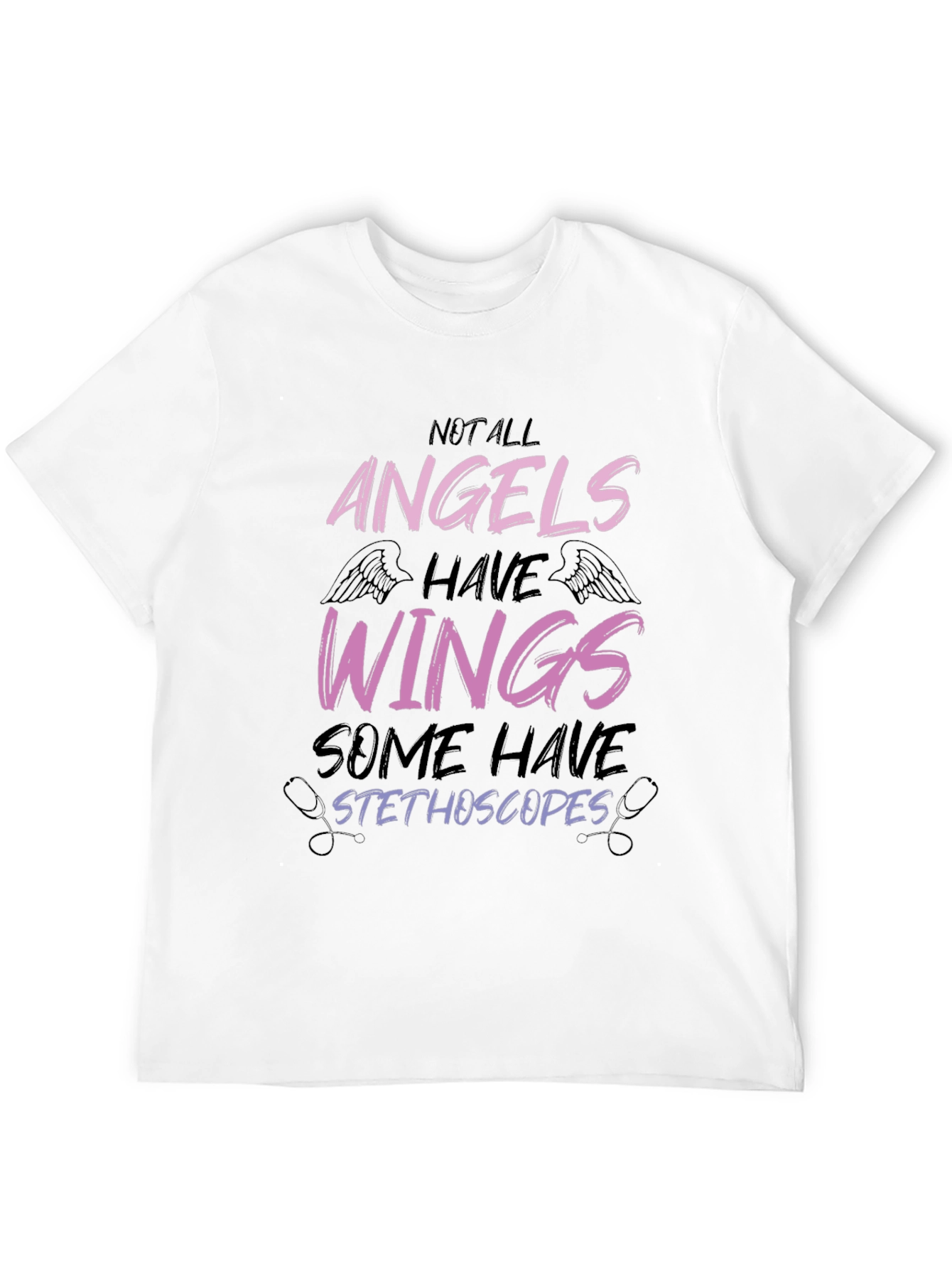 Angels Stethoscope Graphic Tee - Medical Hero Shirt