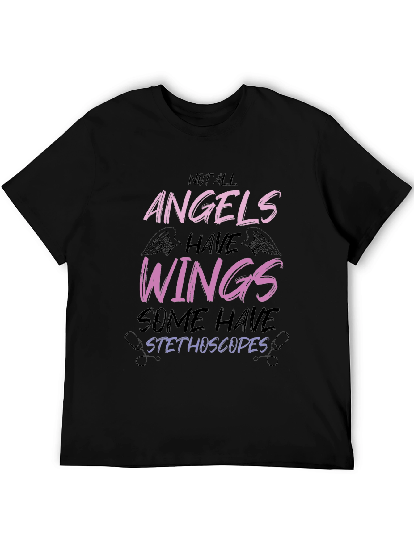 Angels Stethoscope Graphic Tee - Medical Hero Shirt