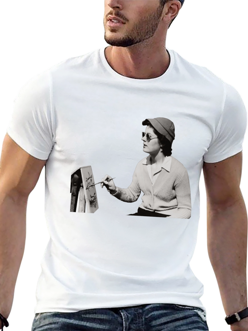 Artist Painting Unisex Black T-Shirt
