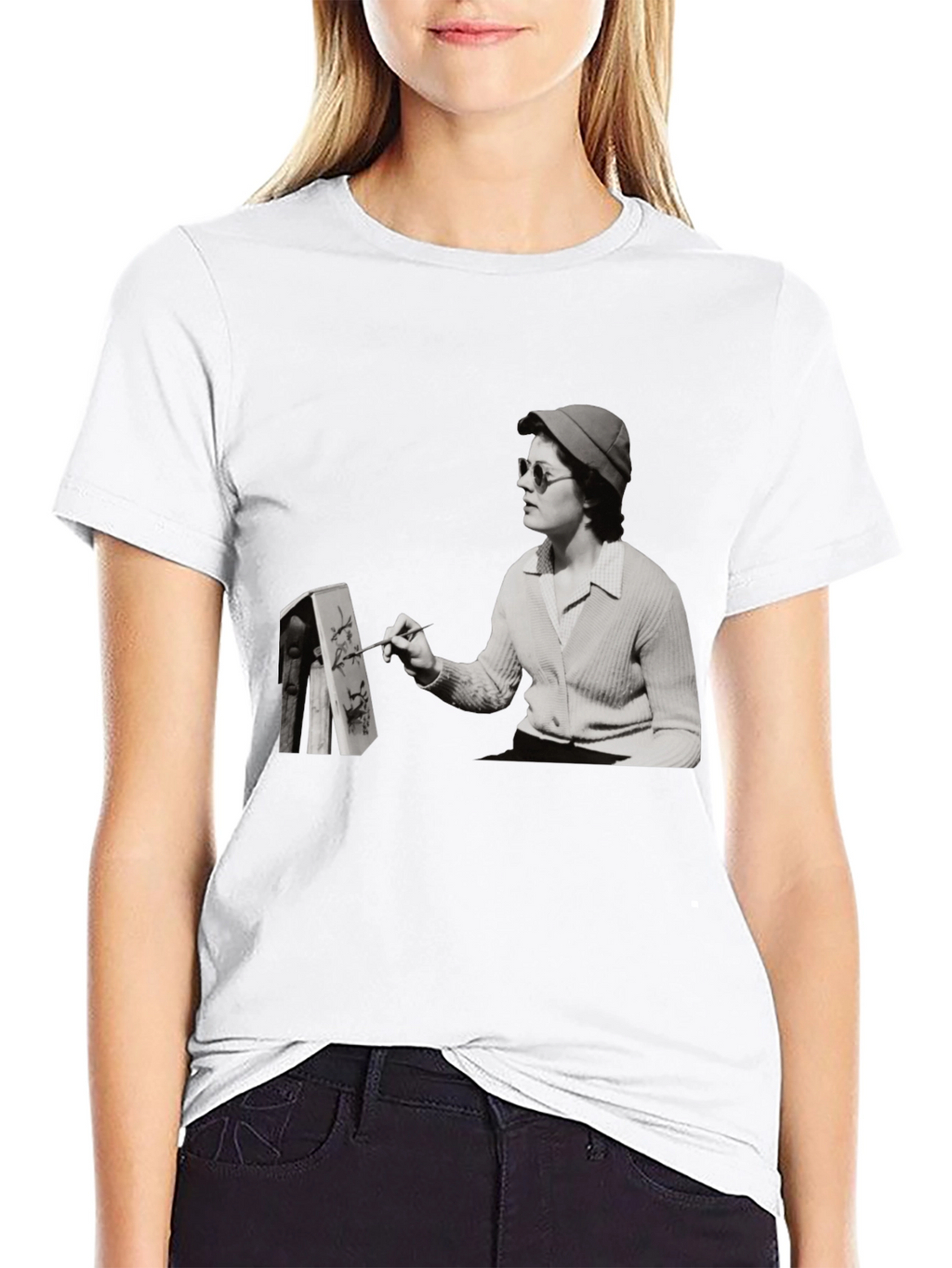 Artist Painting Unisex Black T-Shirt