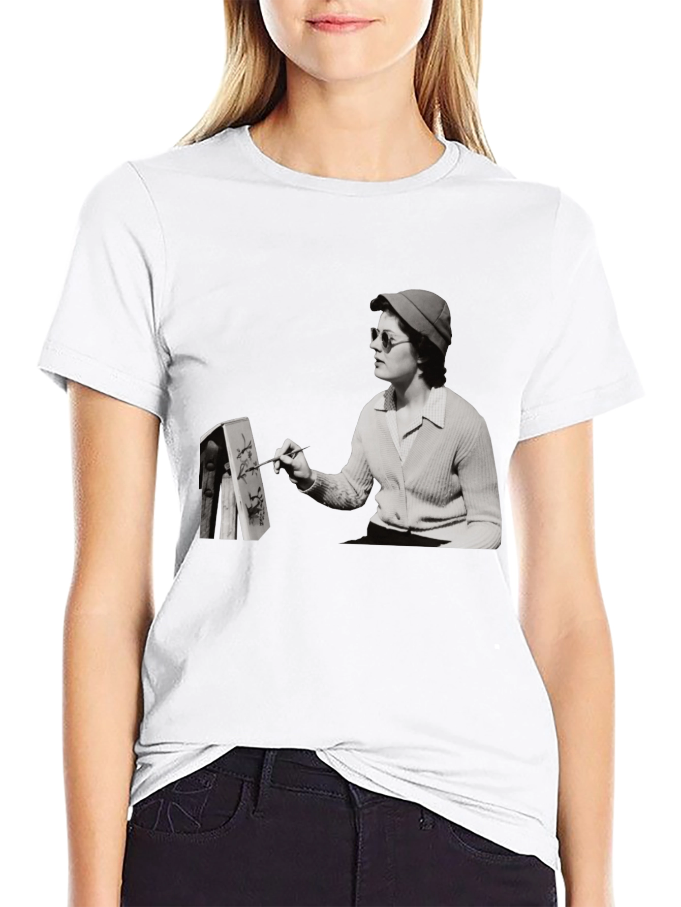 Artist Painting Unisex Black T-Shirt