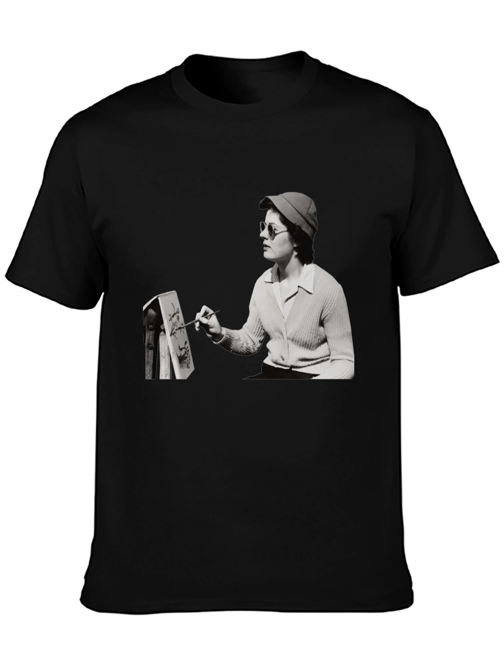 Artist Painting Unisex Black T-Shirt
