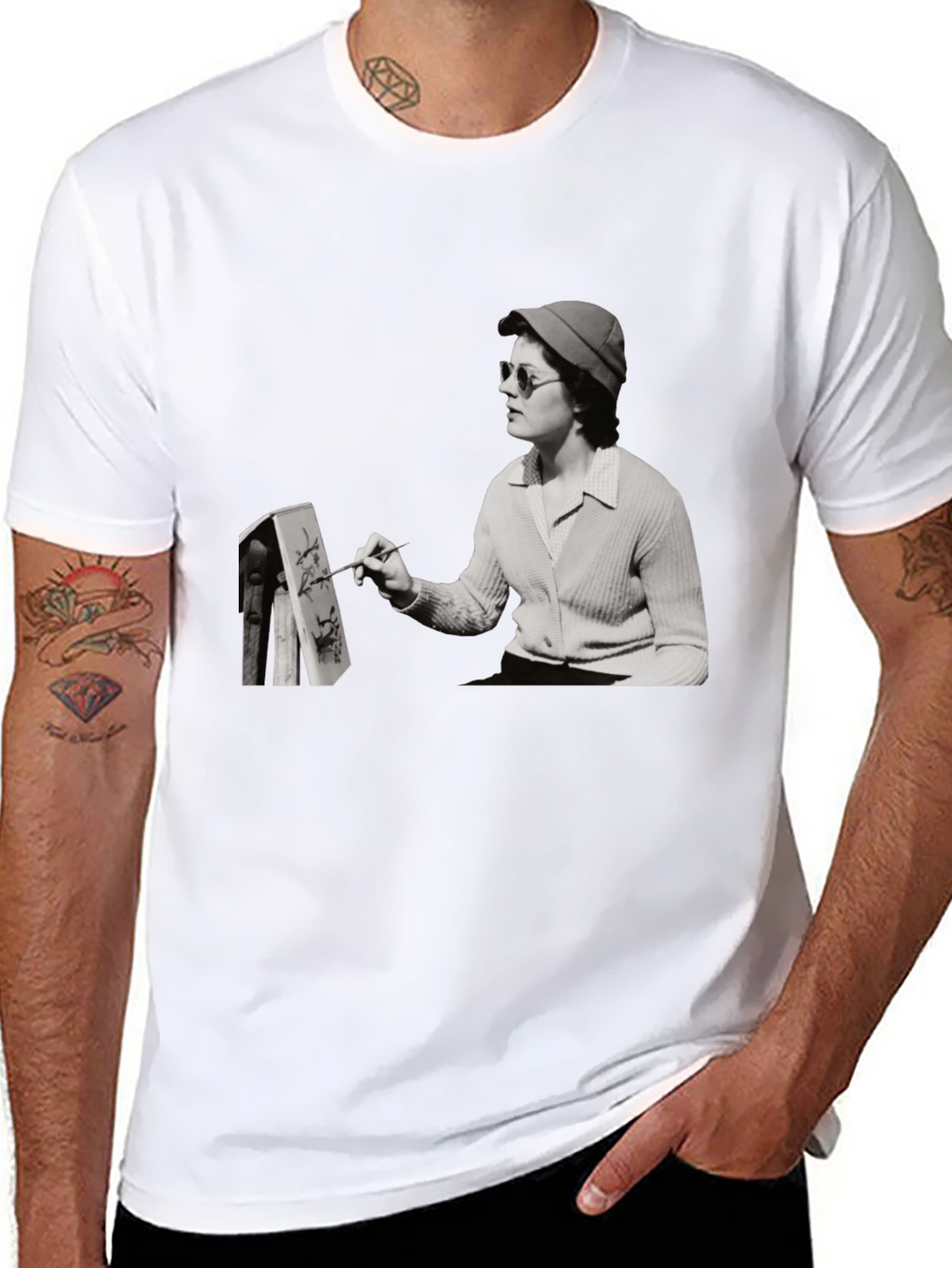 Artist Painting Unisex Black T-Shirt