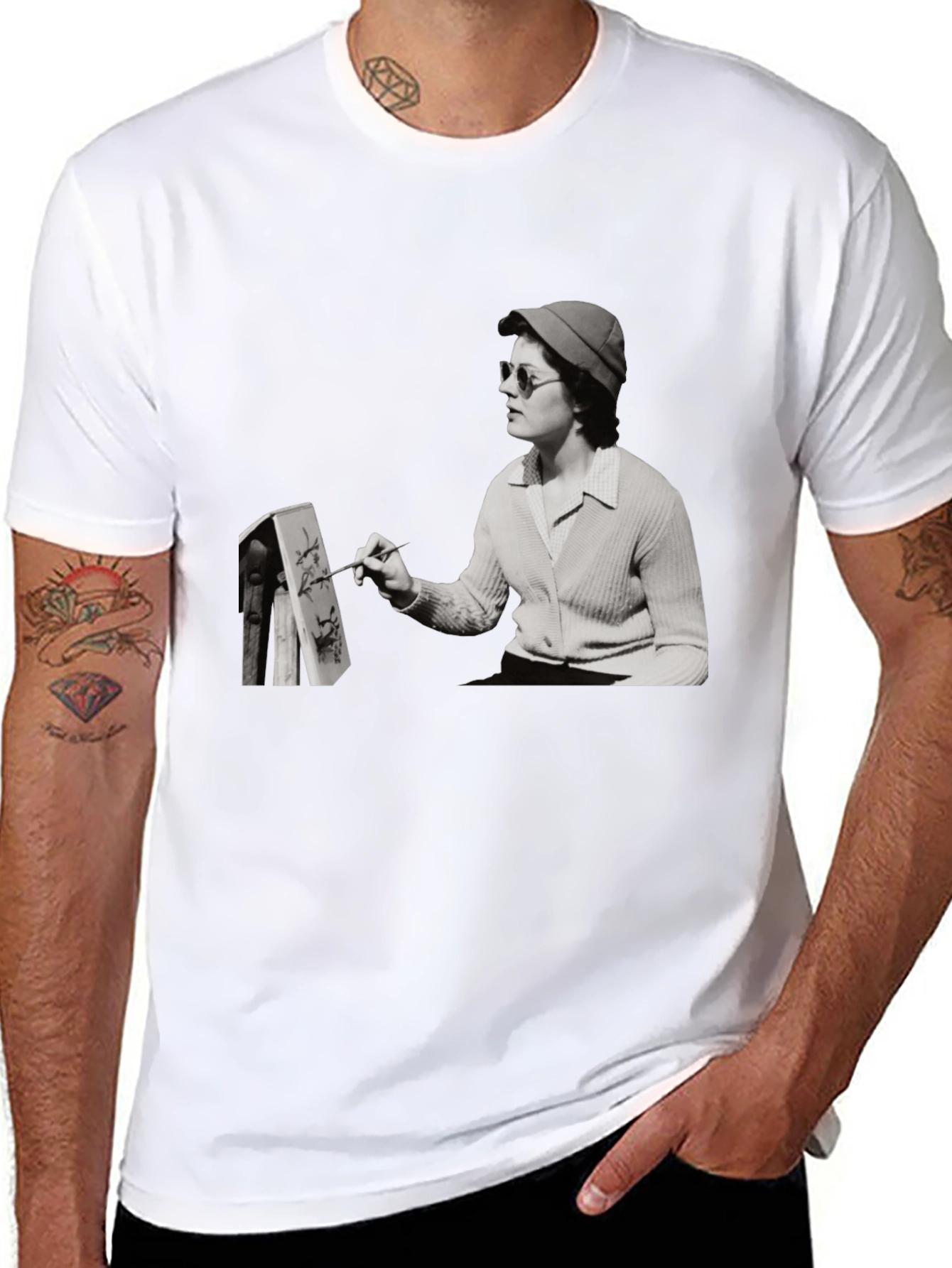 Artist Painting Unisex Black T-Shirt