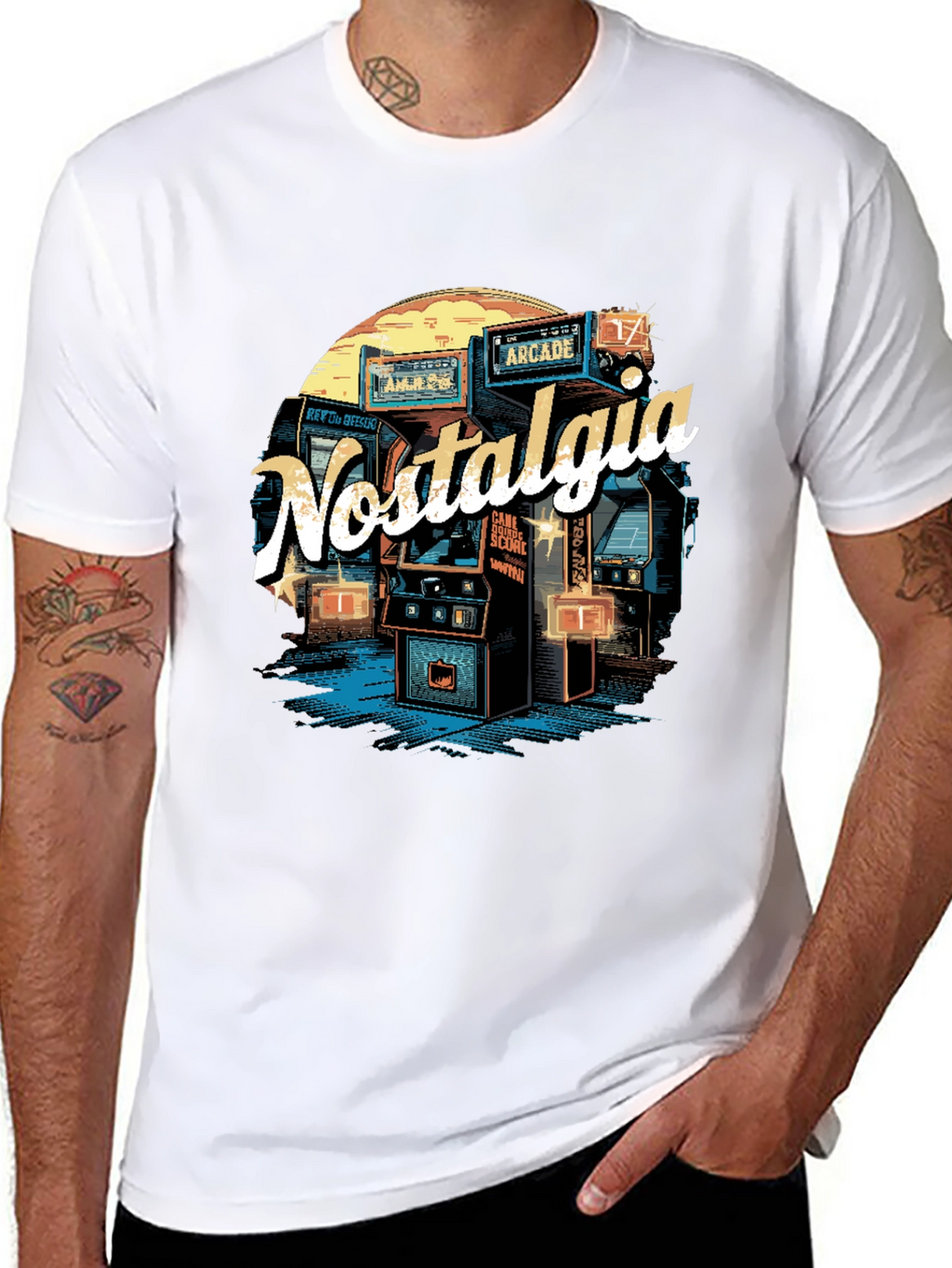 Nostalgia Arcade T-Shirt - Retro Gaming Style
