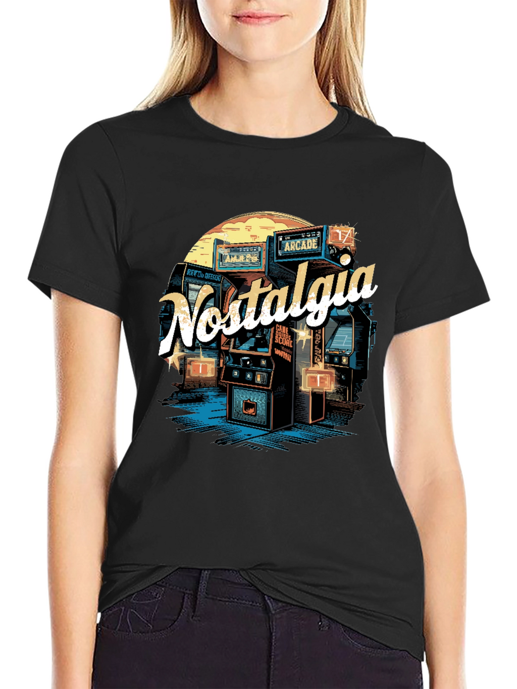 Nostalgia Arcade T-Shirt - Retro Gaming Style