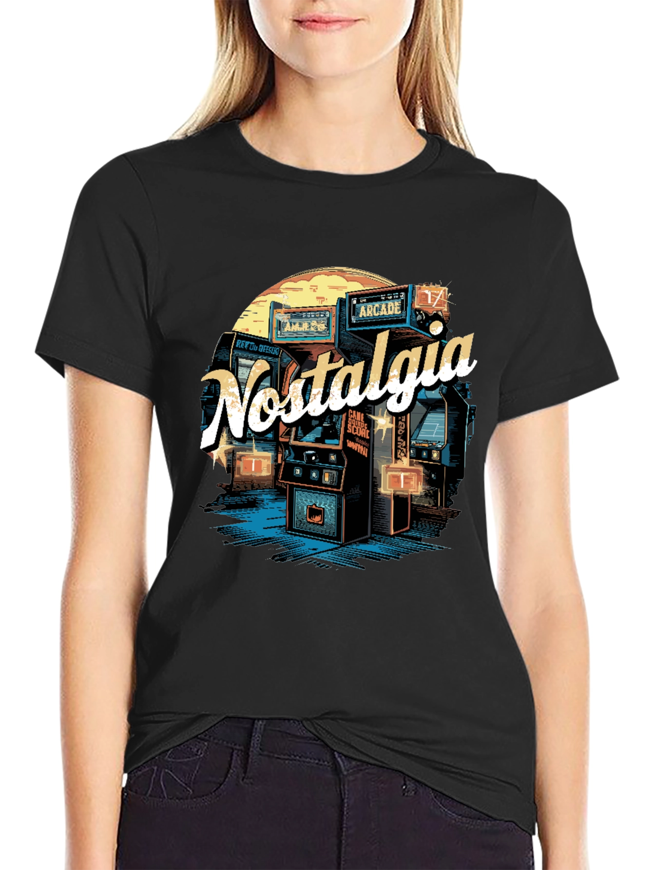Nostalgia Arcade T-Shirt - Retro Gaming Style