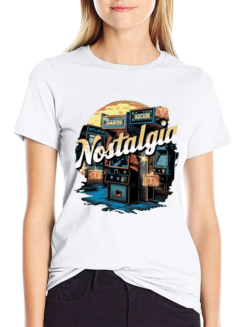 Nostalgia Arcade T-Shirt - Retro Gaming Style
