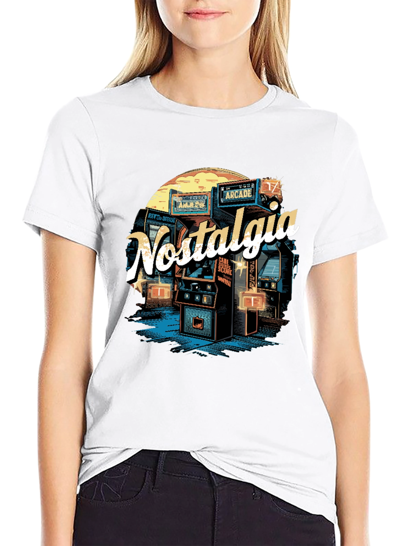 Nostalgia Arcade T-Shirt - Retro Gaming Style
