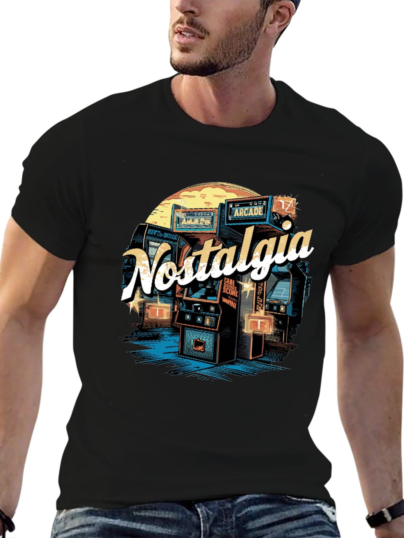 Nostalgia Arcade T-Shirt - Retro Gaming Style