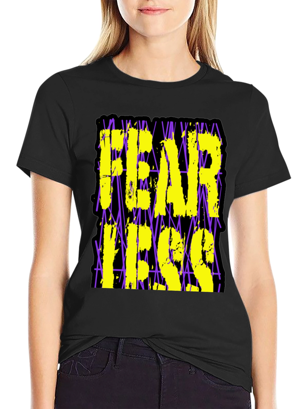 Fearless Graphic Print Black T-Shirt