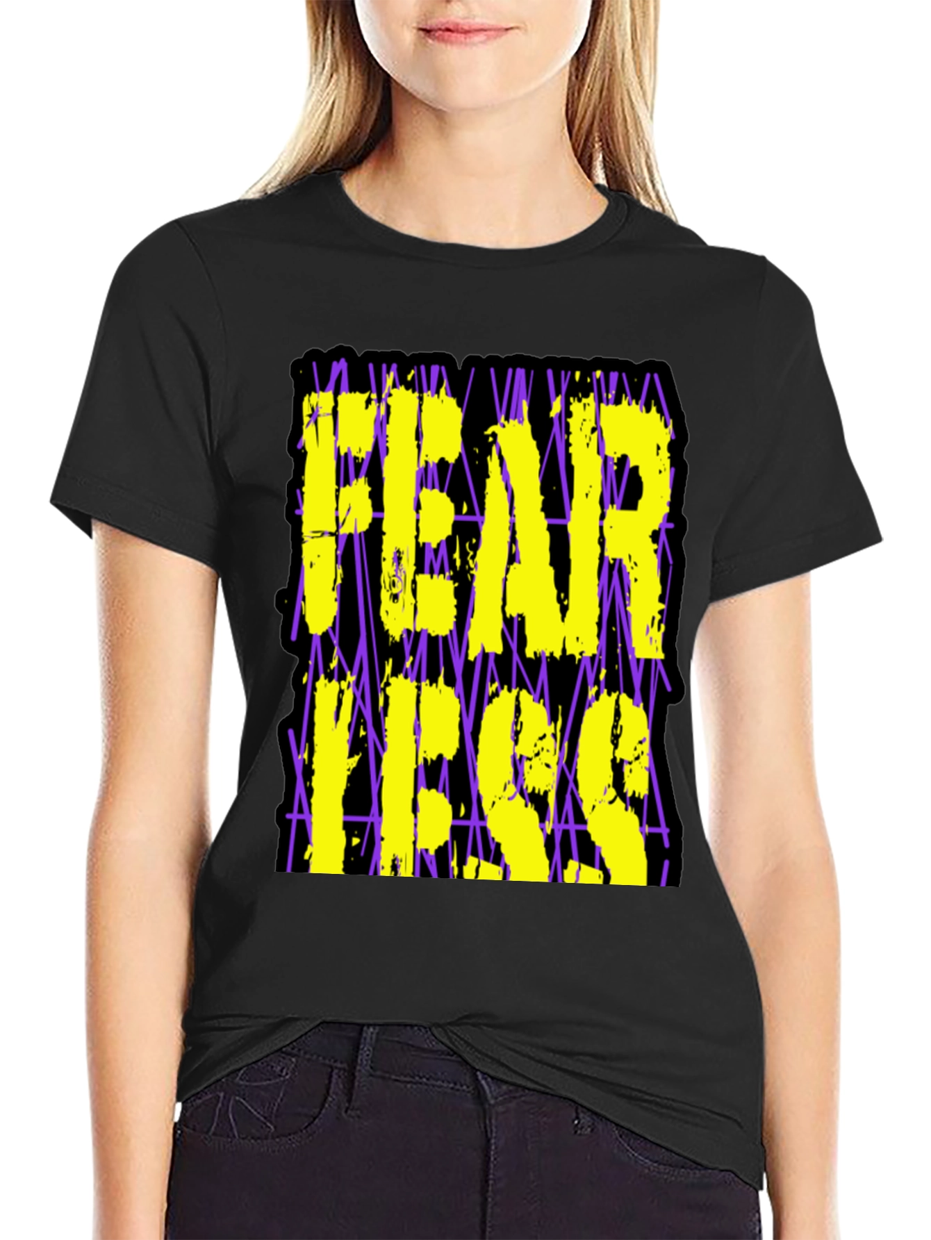 Fearless Graphic Print Black T-Shirt