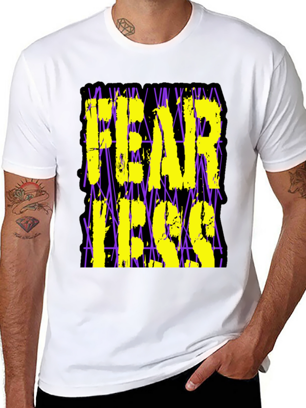 Fearless Graphic Print Black T-Shirt