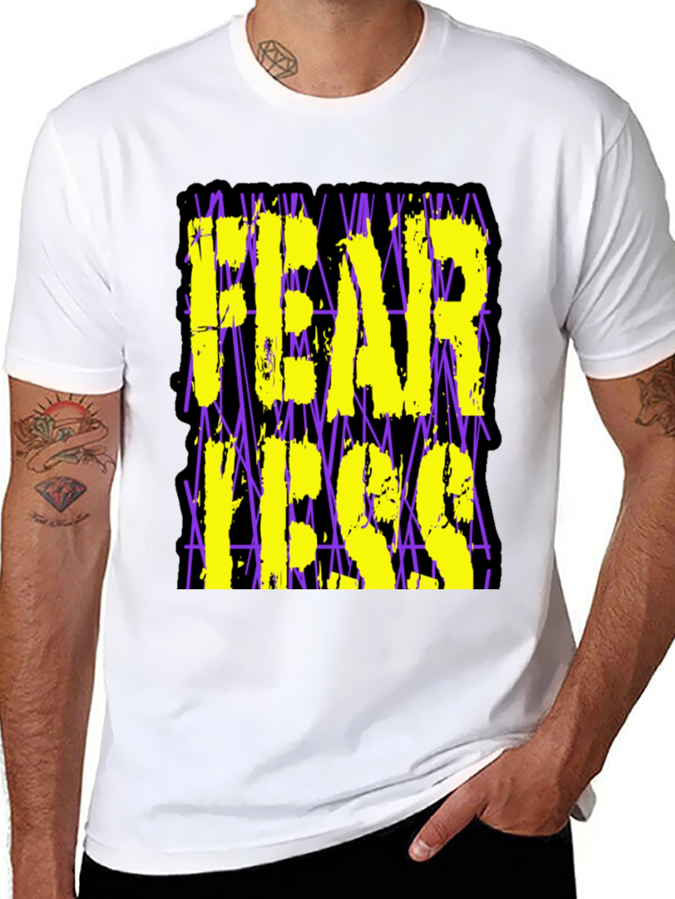 Fearless Graphic Print Black T-Shirt
