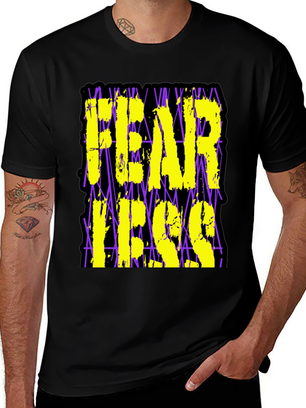 Fearless Graphic Print Black T-Shirt