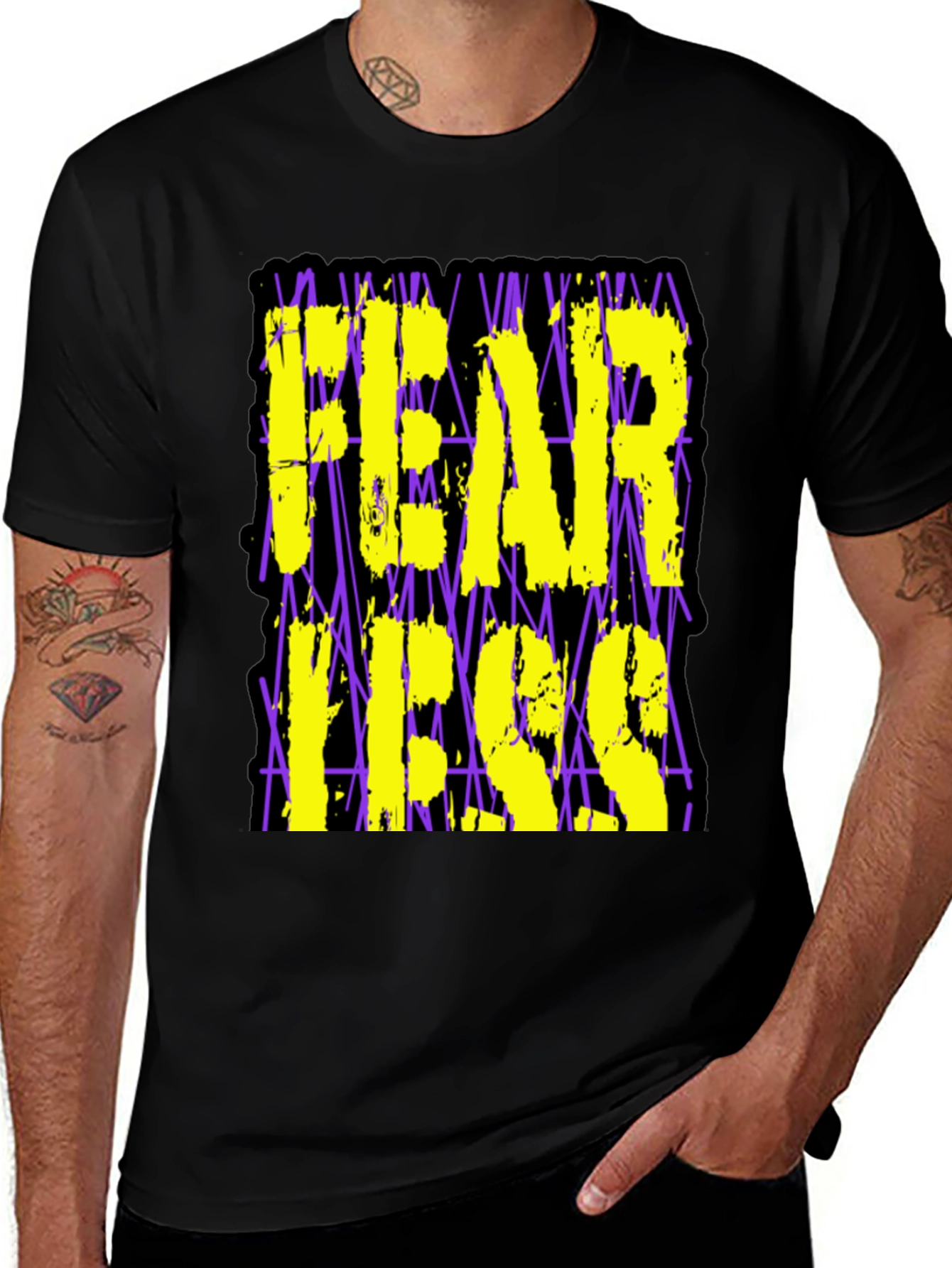 Fearless Graphic Print Black T-Shirt