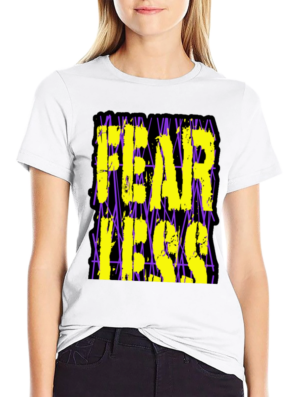 Fearless Graphic Print Black T-Shirt