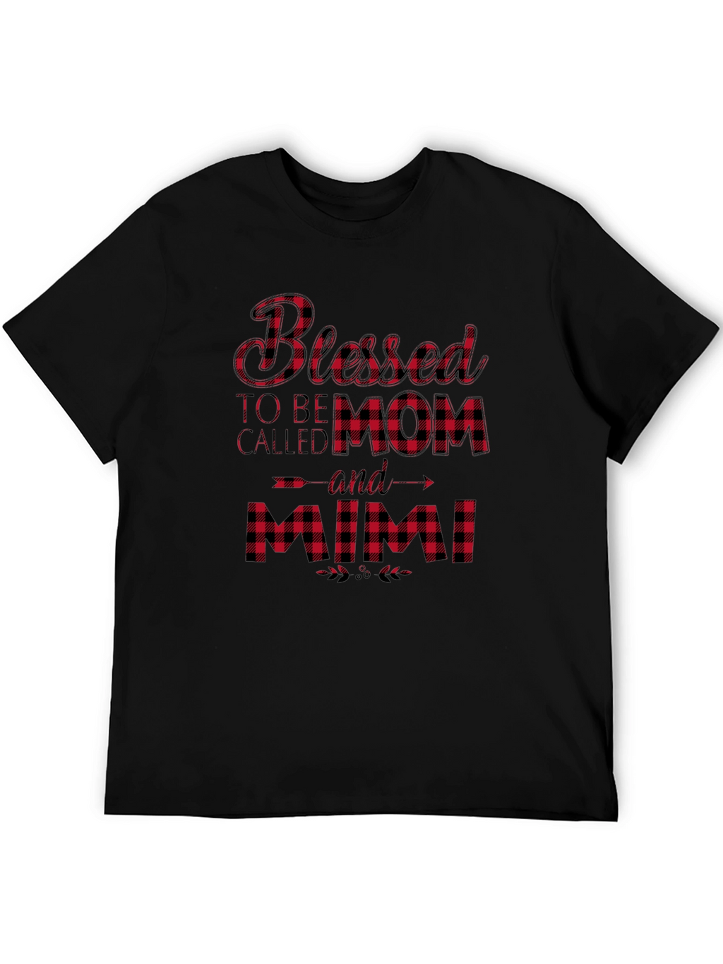 Blessed Mom and Mimi Buffalo Plaid T-Shirt
