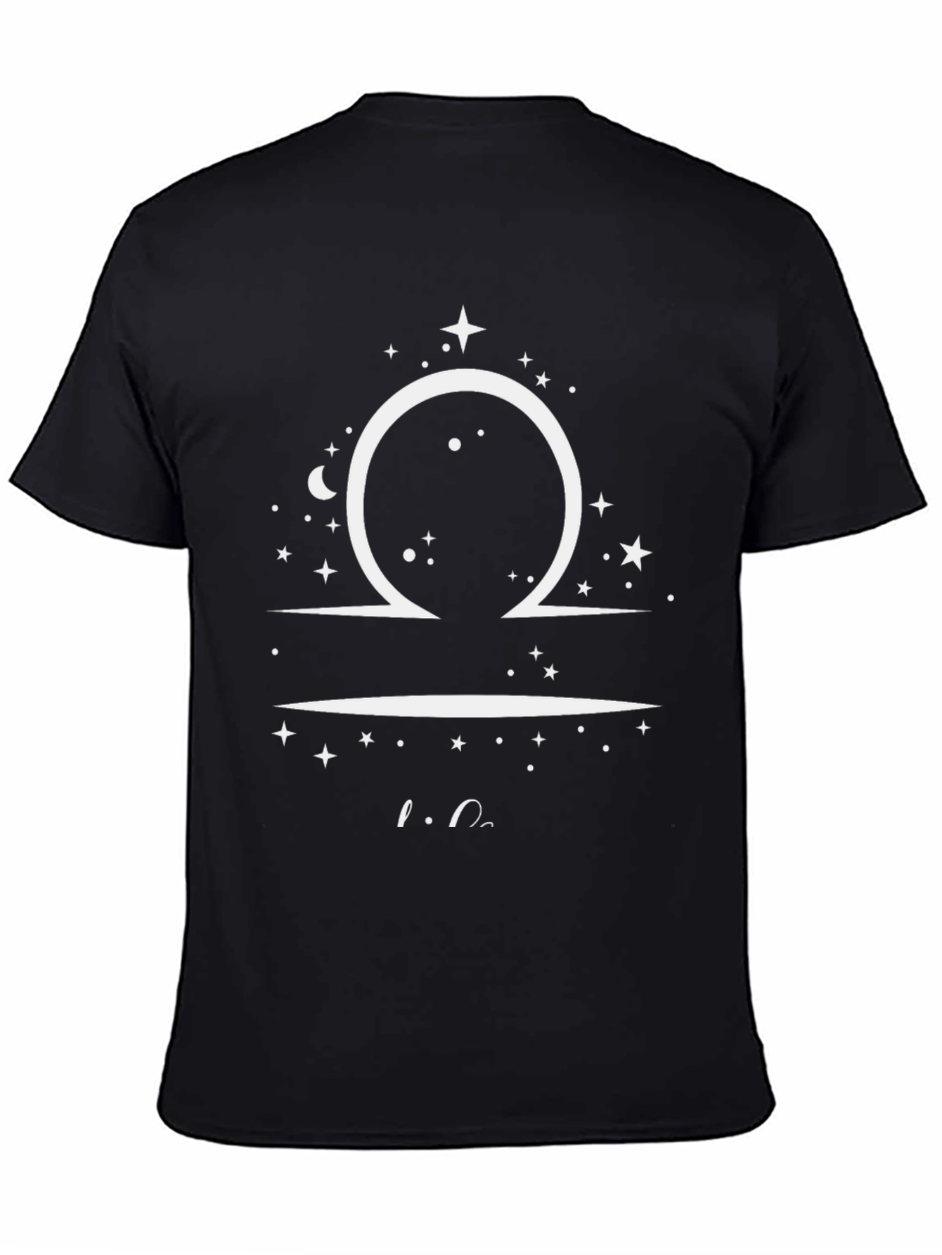 Libra Zodiac Black Graphic Tee