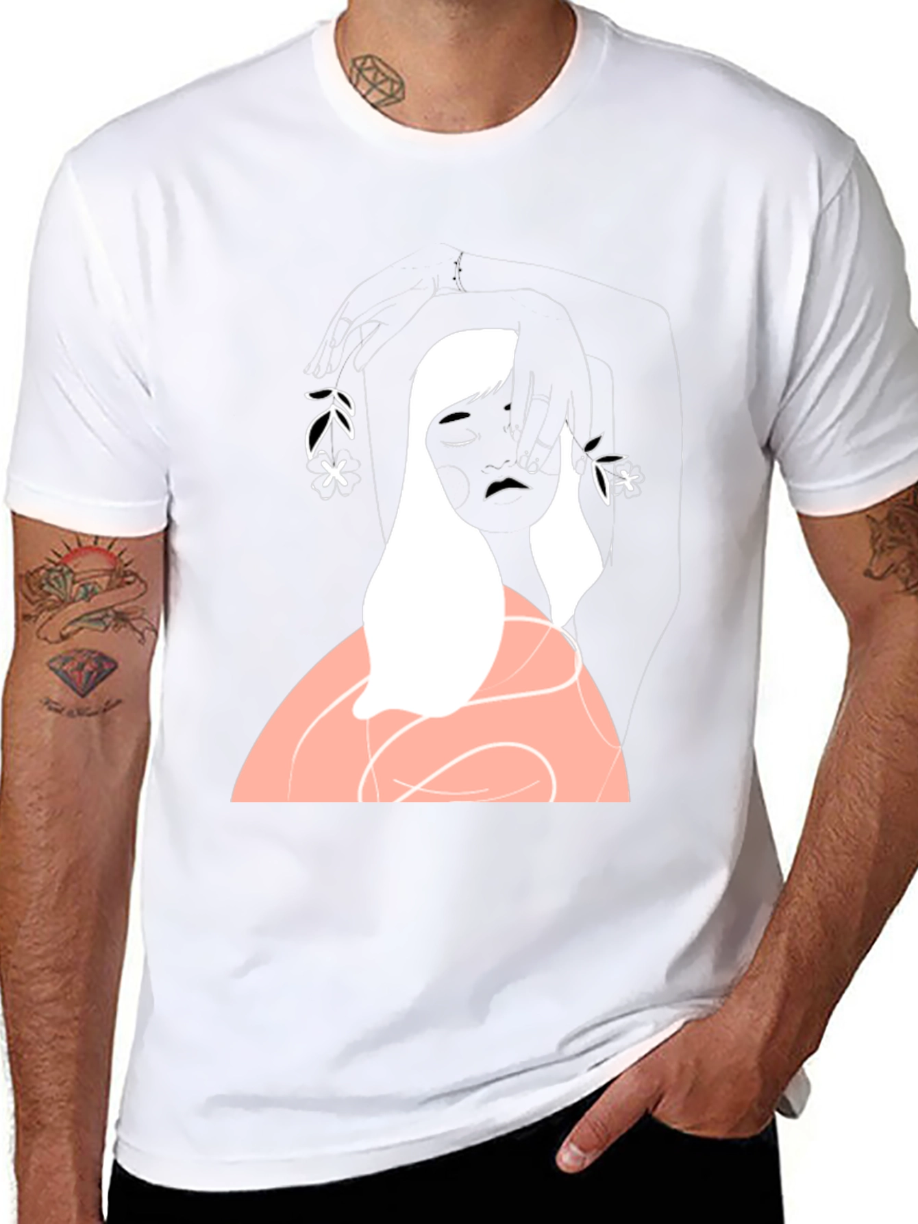 Artistic Graphic Print T-Shirt - Unique Design