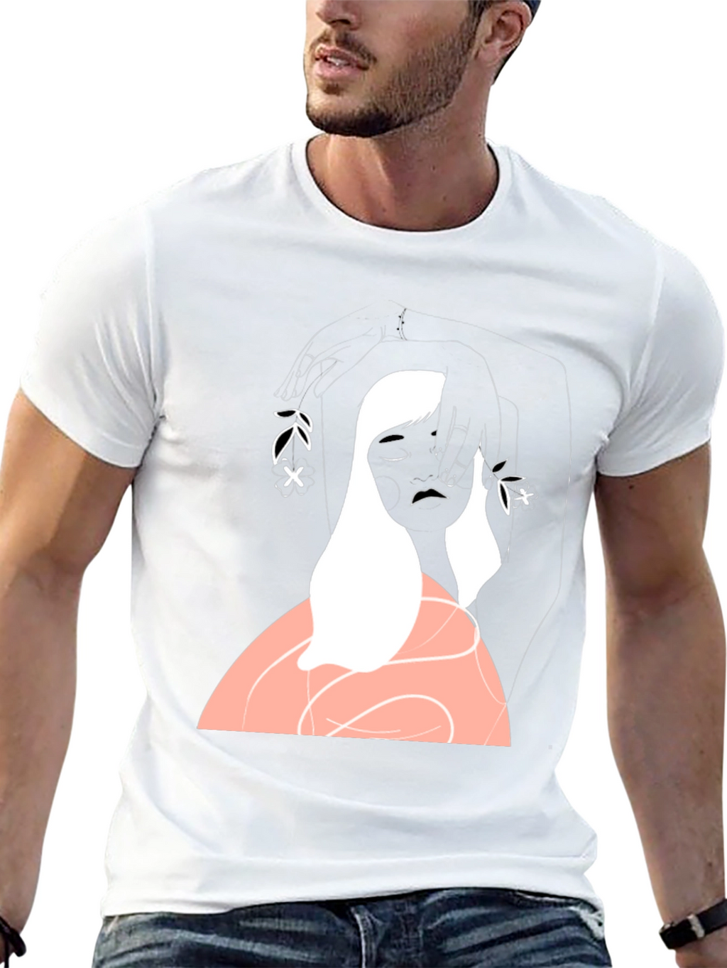 Artistic Graphic Print T-Shirt - Unique Design
