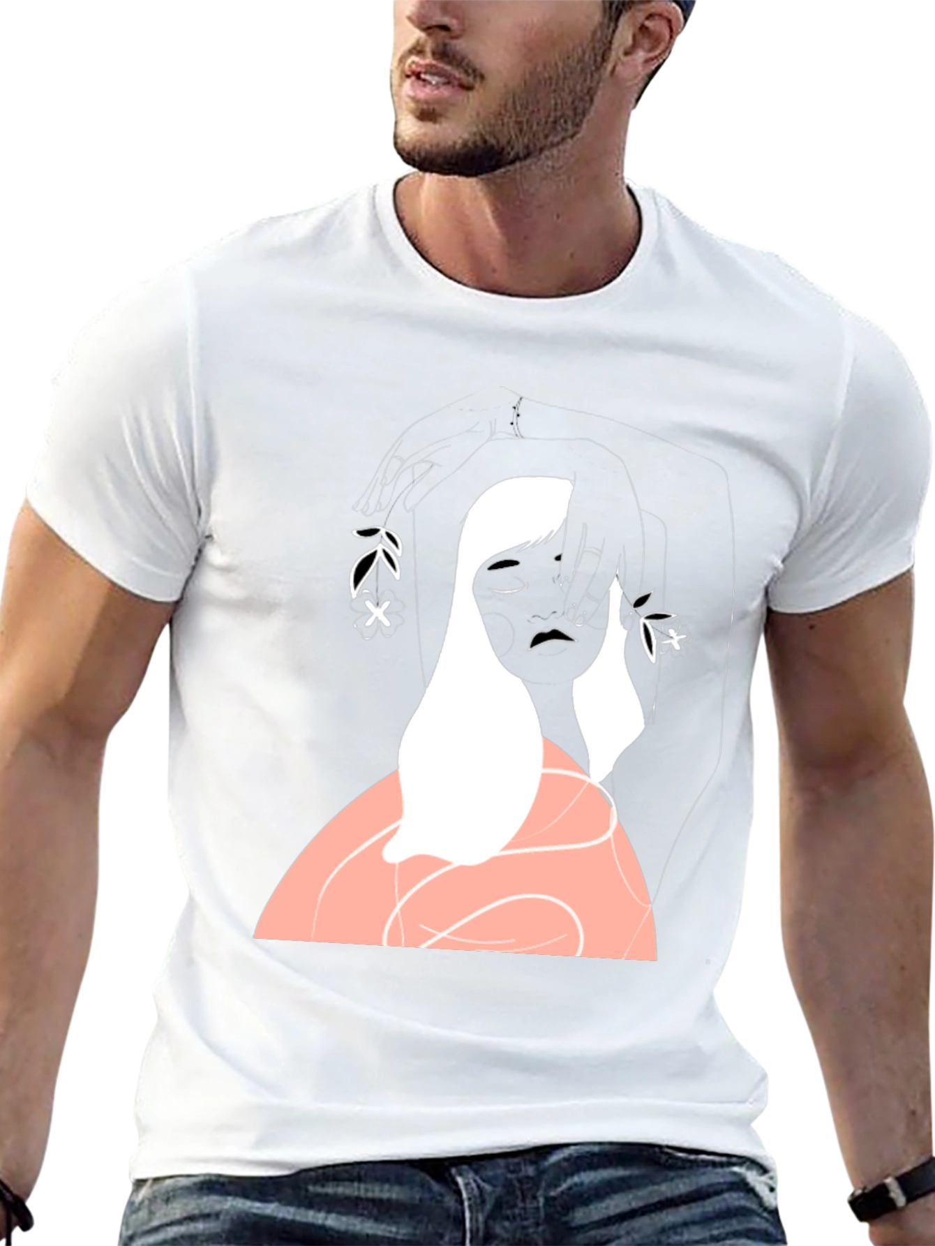 Artistic Graphic Print T-Shirt - Unique Design