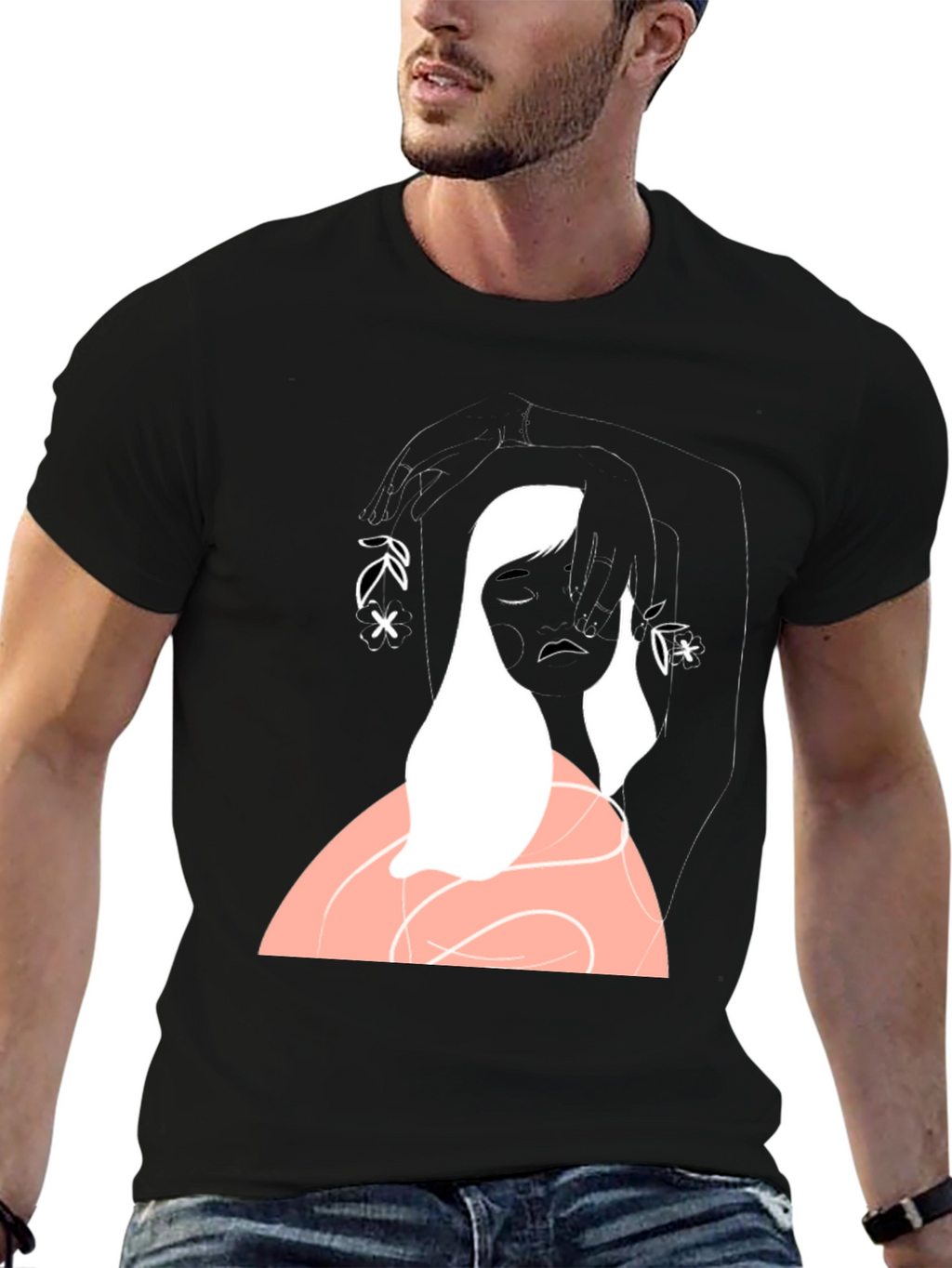Artistic Graphic Print T-Shirt - Unique Design