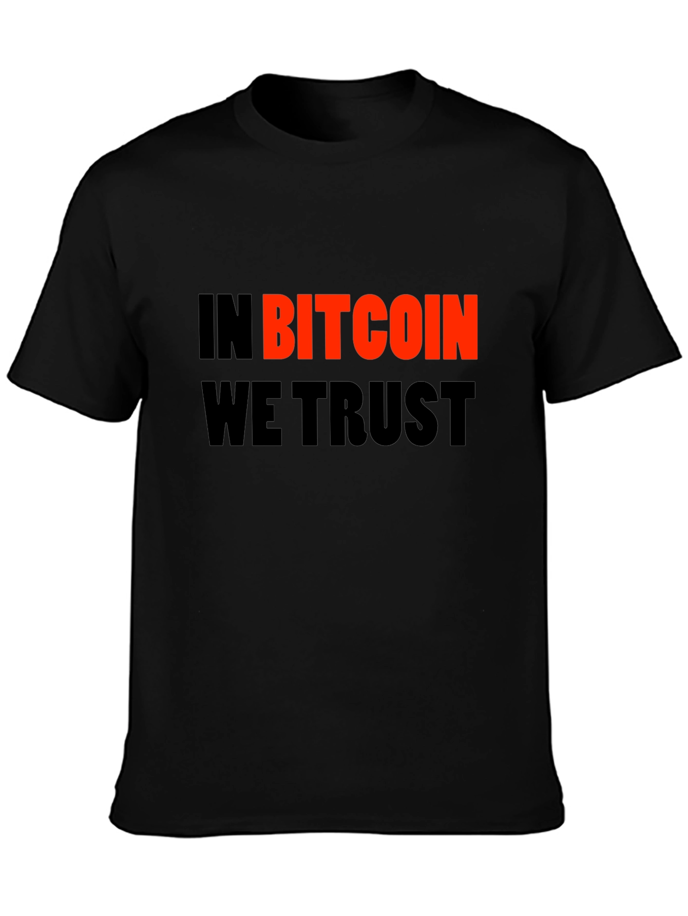 In Bitcoin We Trust Black Graphic Tee